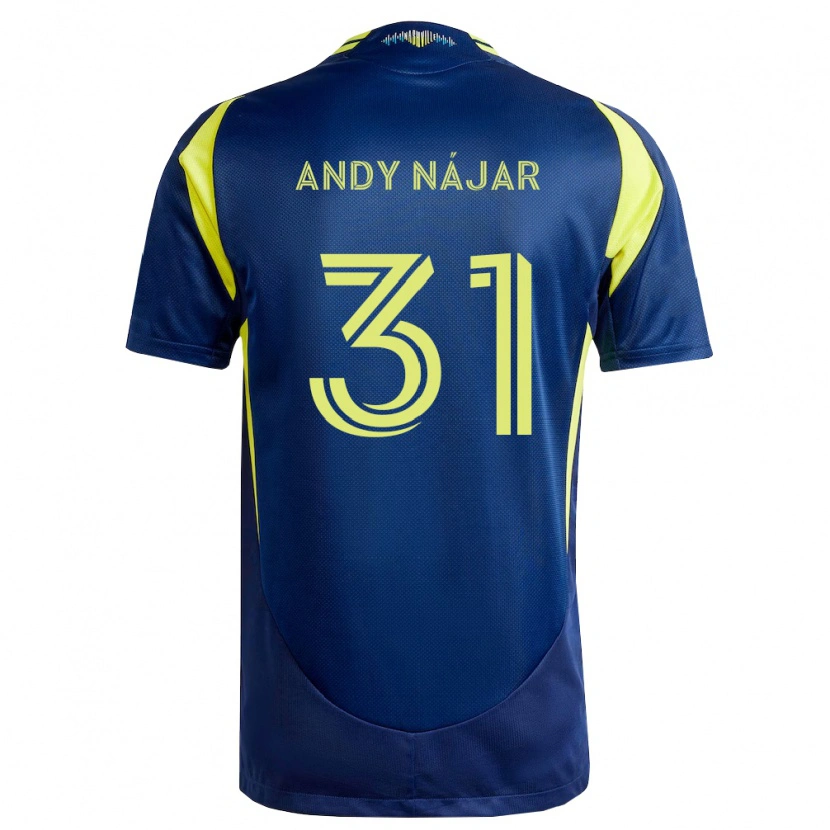 Danxen Damen Andy Nájar #31 Gelb Marineblau Auswärtstrikot Trikot 2026/27 T-Shirt Österreich