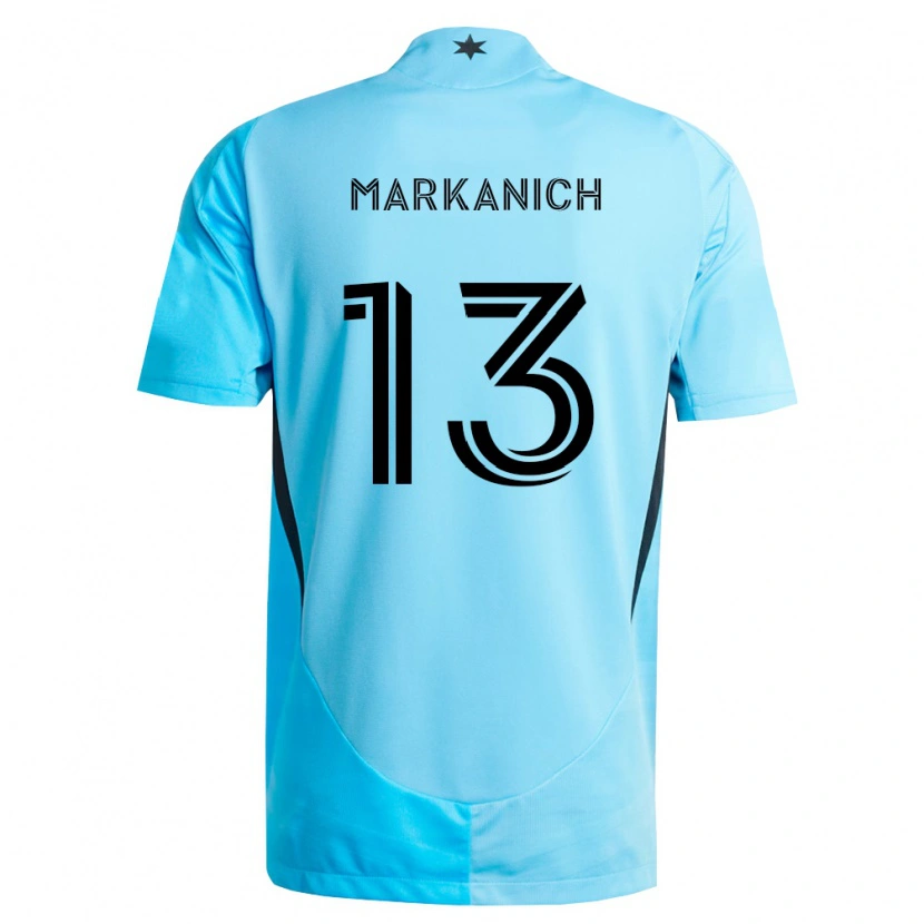 Danxen Damen Anthony Markanich Jr. #13 Hellblau Schwarz Auswärtstrikot Trikot 2026/27 T-Shirt Österreich