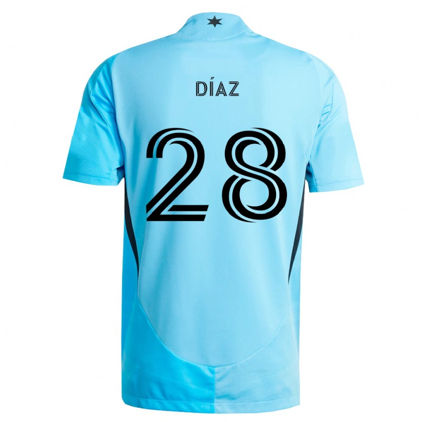 Danxen Damen Jefferson Díaz #28 Hellblau Schwarz Auswärtstrikot Trikot 2026/27 T-Shirt Österreich