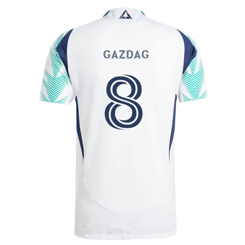 Danxen Damen Dániel Gazdag #8 Weiß Marineblau Hellgrün Auswärtstrikot Trikot 2026/27 T-Shirt Österreich