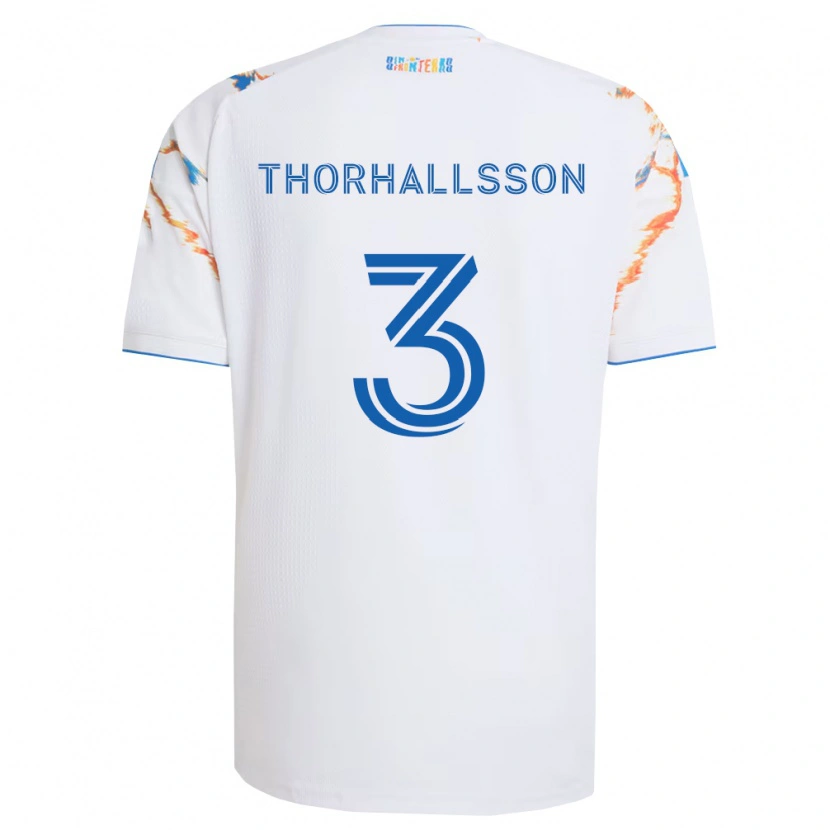 Danxen Damen Dagur Dan Thórhallsson #3 Weiß Orange Blau Auswärtstrikot Trikot 2026/27 T-Shirt Österreich