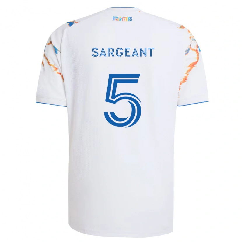 Danxen Damen Kieran Sargeant #5 Weiß Orange Blau Auswärtstrikot Trikot 2026/27 T-Shirt Österreich
