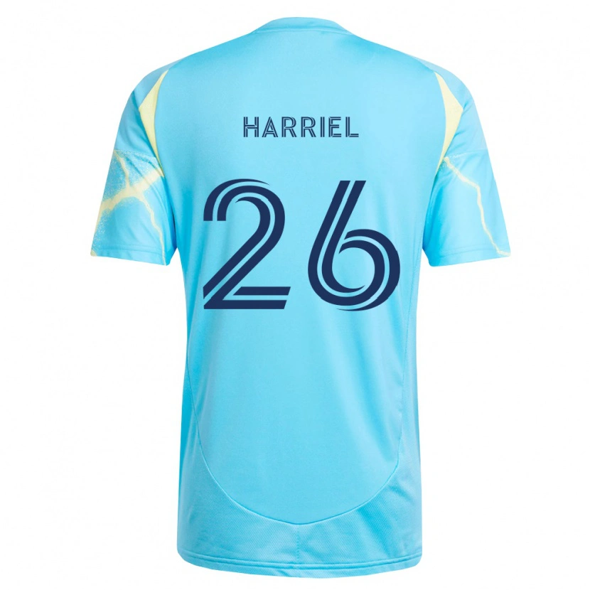 Danxen Damen Nathan Harriel #26 Hellblau Schwarz Hellgelb Auswärtstrikot Trikot 2026/27 T-Shirt Österreich
