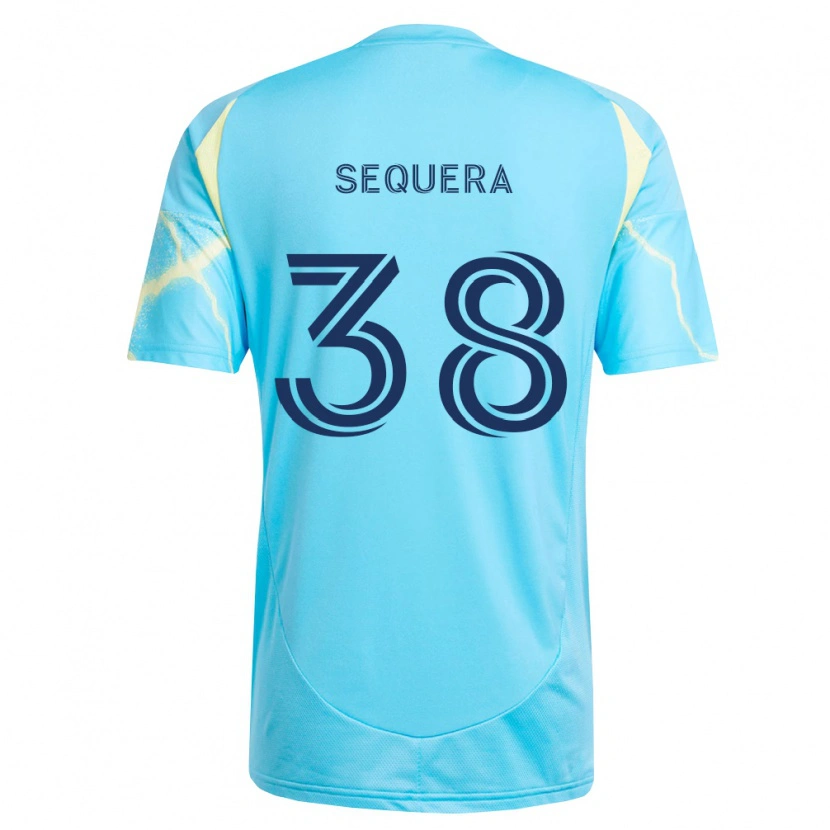 Danxen Damen Giovanny Sequera #38 Hellblau Schwarz Hellgelb Auswärtstrikot Trikot 2026/27 T-Shirt Österreich