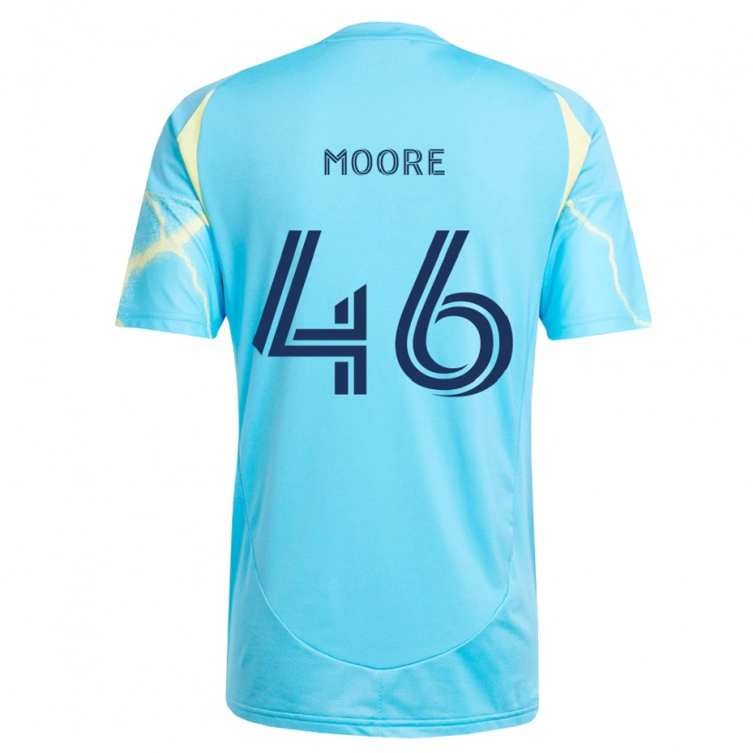 Danxen Damen Kaiden Moore #46 Hellblau Schwarz Hellgelb Auswärtstrikot Trikot 2026/27 T-Shirt Österreich