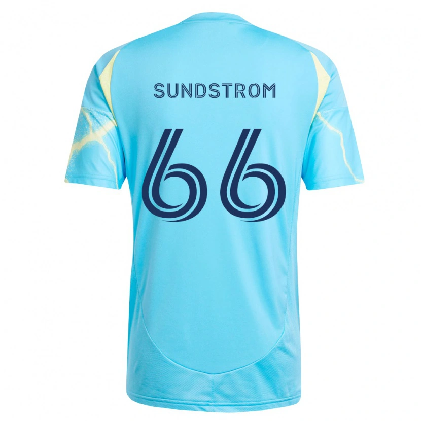 Danxen Damen Finn Sundstrom #66 Hellblau Schwarz Hellgelb Auswärtstrikot Trikot 2026/27 T-Shirt Österreich
