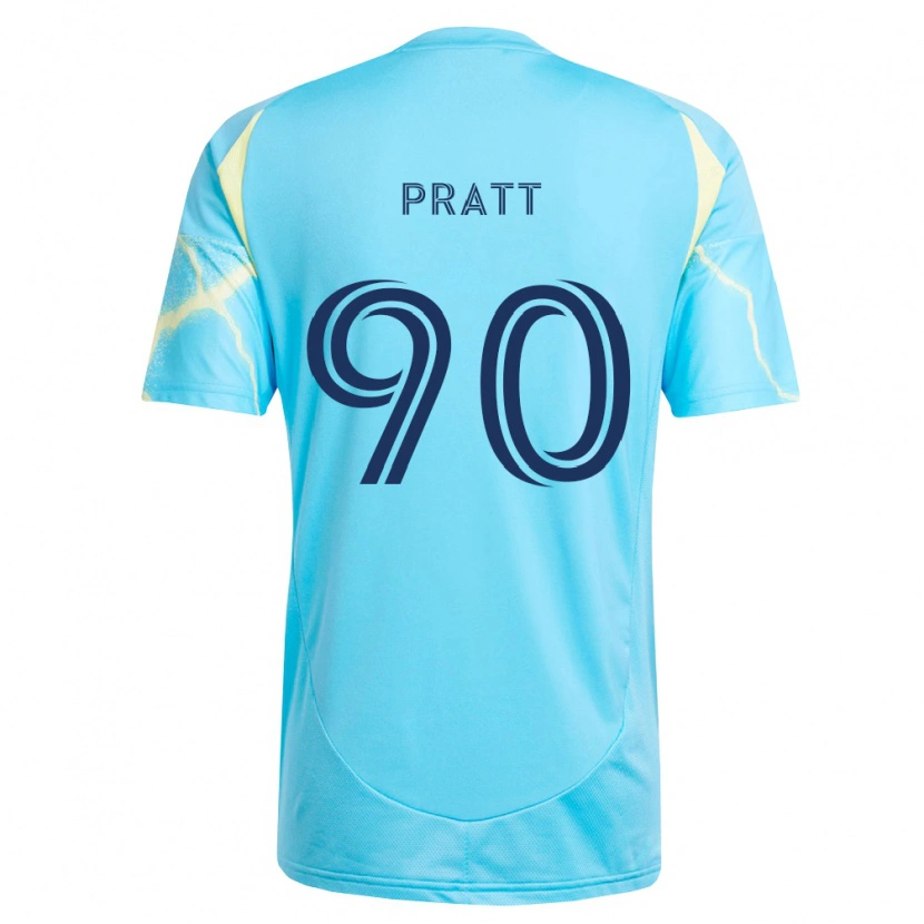 Danxen Damen Oliver Pratt #90 Hellblau Schwarz Hellgelb Auswärtstrikot Trikot 2026/27 T-Shirt Österreich
