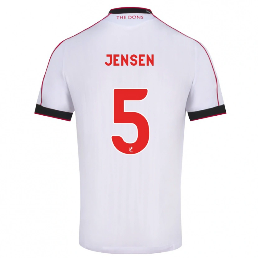 Danxen Damen Richard Jensen #5 Schwarz Rot Weiß Auswärtstrikot Trikot 2026/27 T-Shirt Österreich