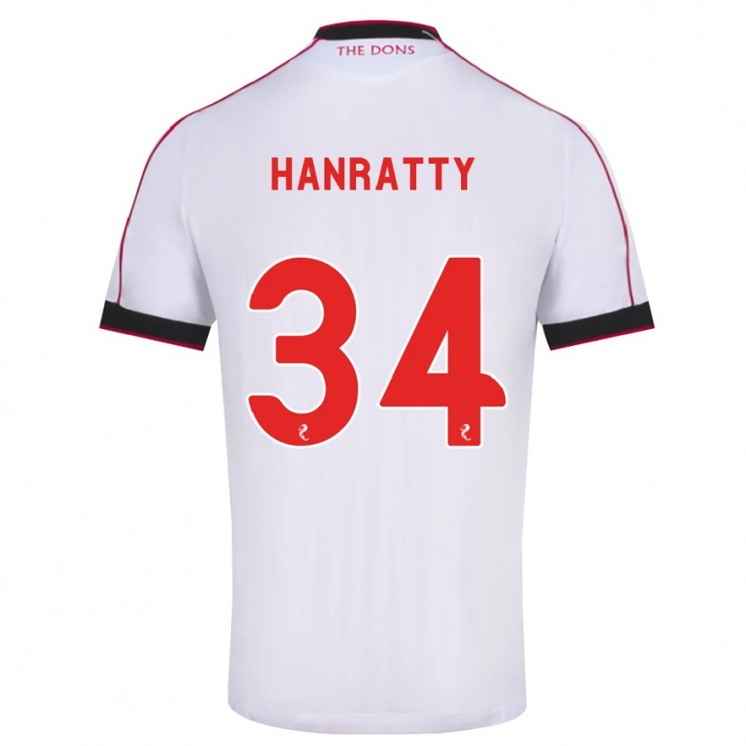 Danxen Damen Kevin Hanratty #34 Schwarz Rot Weiß Auswärtstrikot Trikot 2026/27 T-Shirt Österreich