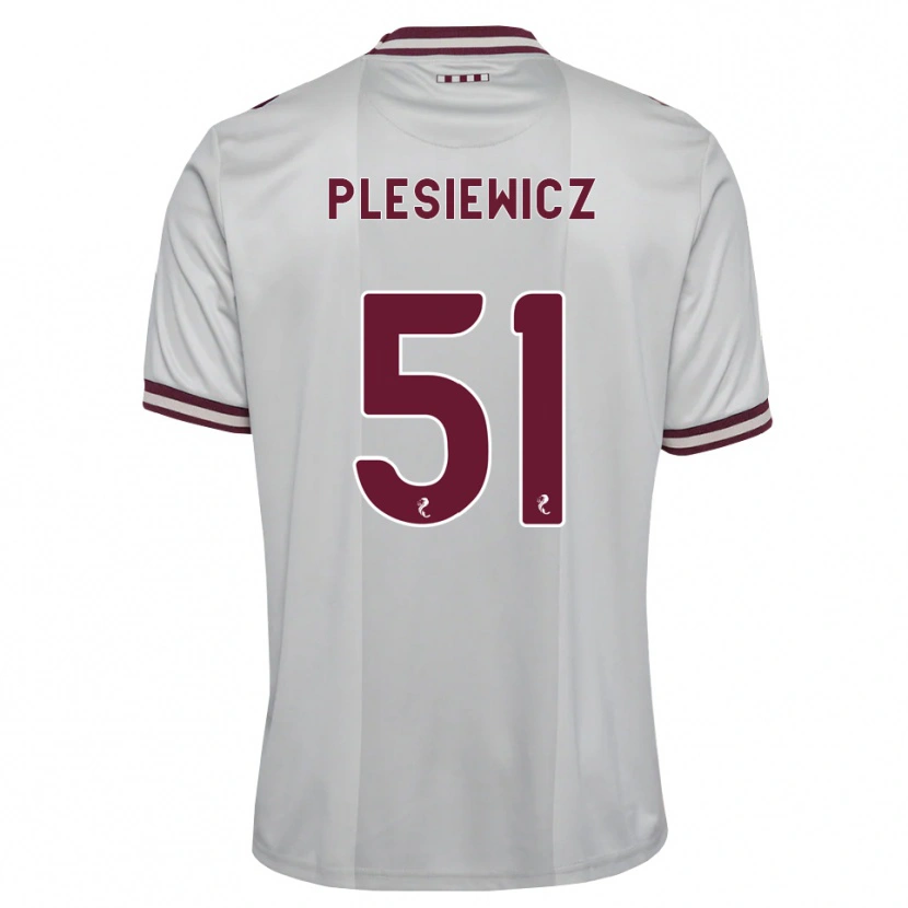 Danxen Damen Szymon Plesiewicz #51 Weiß Burgunder Auswärtstrikot Trikot 2026/27 T-Shirt Österreich