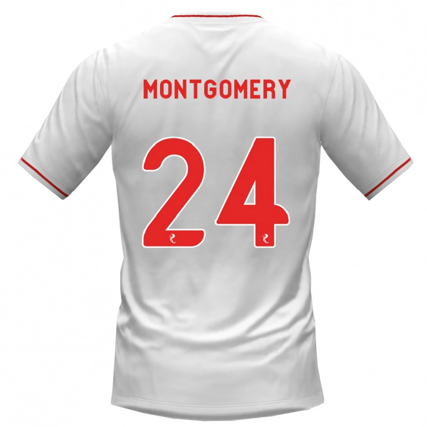 Danxen Kinder Adam Montgomery #24 Weiß Rot Auswärtstrikot Trikot 2026/27 T-Shirt Österreich