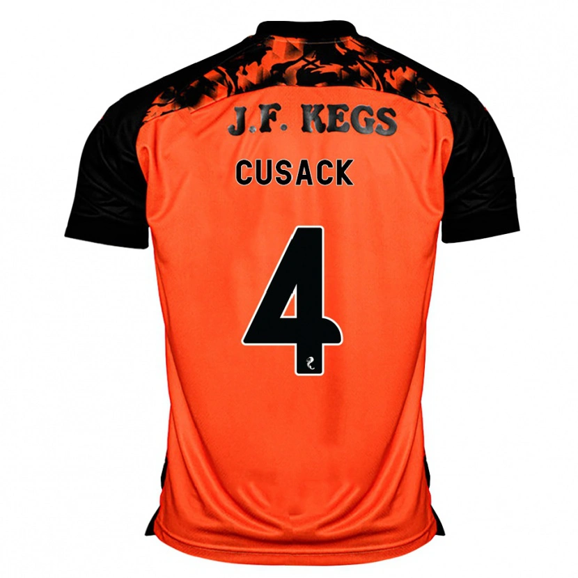Danxen Kinder Abbie Cusack #4 Orange Schwarz Weiß Heimtrikot Trikot 2026/27 T-Shirt Österreich