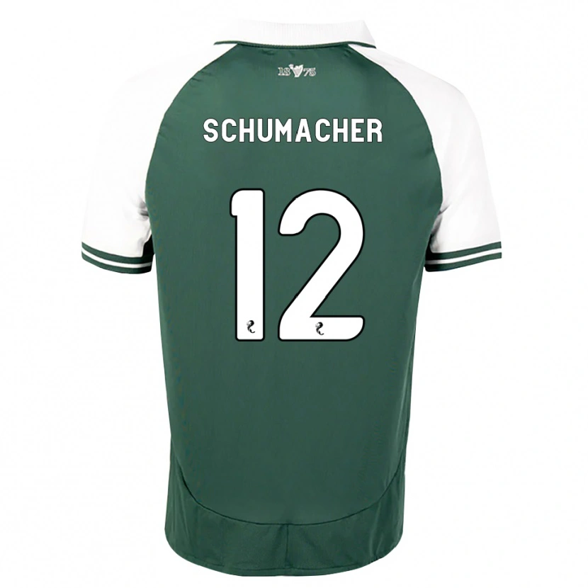 Danxen Kinder Noa Schumacher #12 Seegrün Weiß Heimtrikot Trikot 2026/27 T-Shirt Österreich