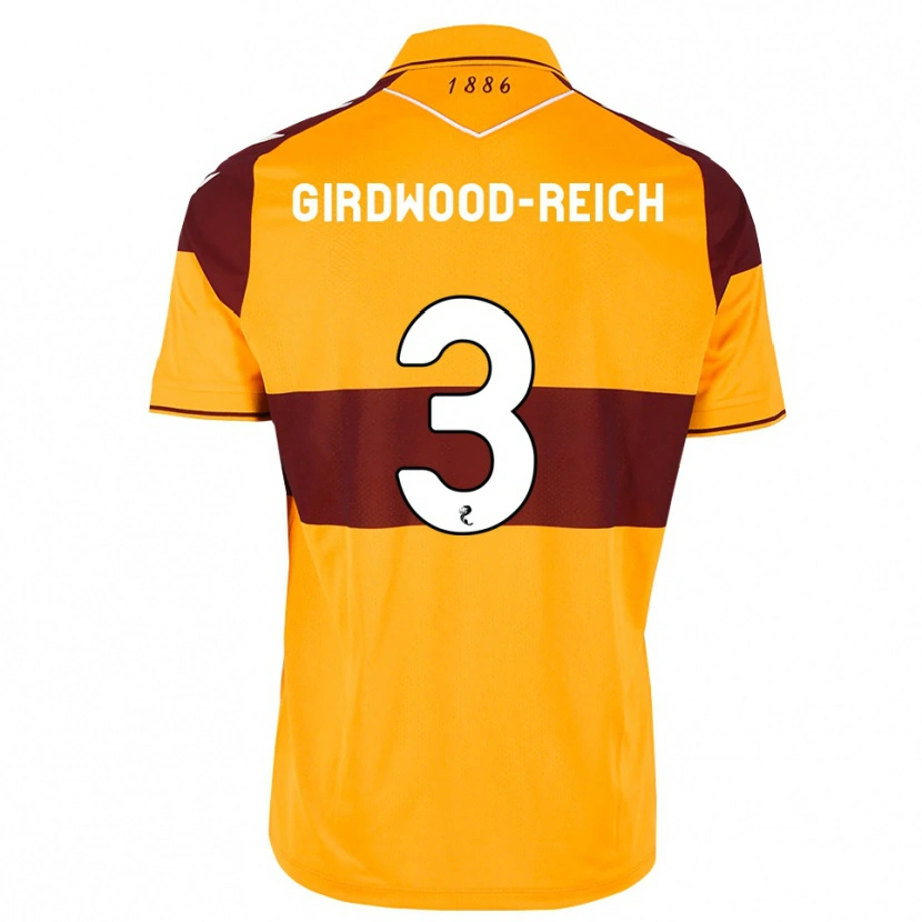 Danxen Kinder Jake Girdwood-Reich #3 Maroon Orange Heimtrikot Trikot 2026/27 T-Shirt Österreich