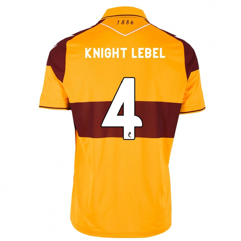 Danxen Kinder Jamie Knight-Lebel #4 Maroon Orange Heimtrikot Trikot 2026/27 T-Shirt Österreich