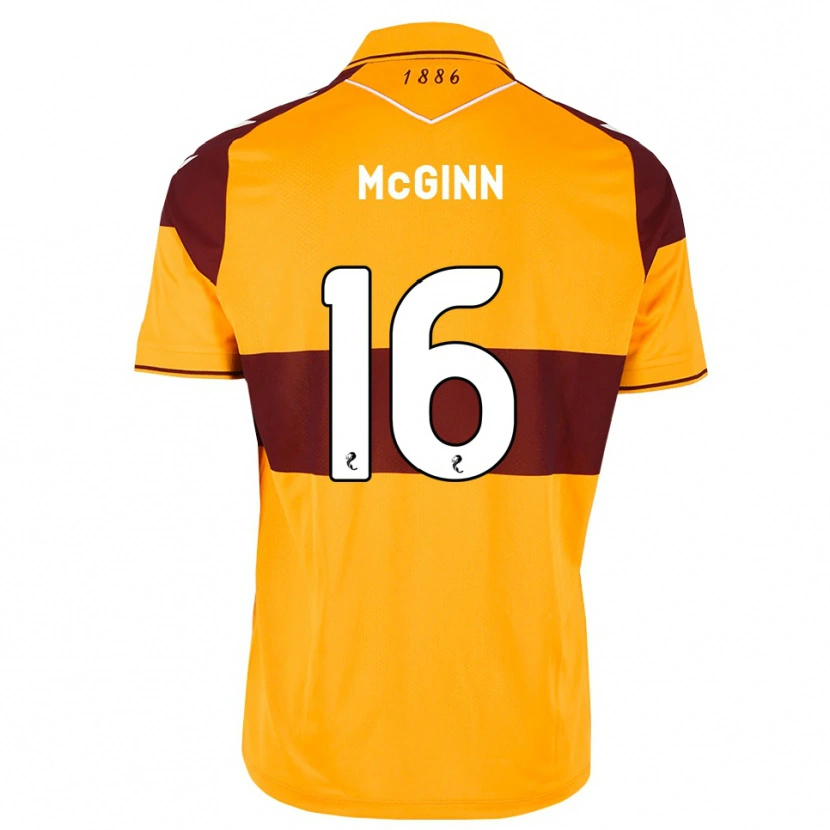 Danxen Kinder Paul Mcginn #16 Maroon Orange Heimtrikot Trikot 2026/27 T-Shirt Österreich