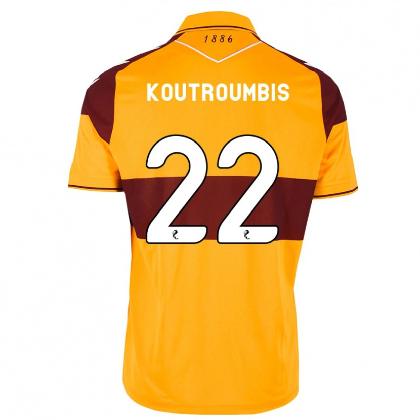 Danxen Kinder John Koutroumbis #22 Maroon Orange Heimtrikot Trikot 2026/27 T-Shirt Österreich