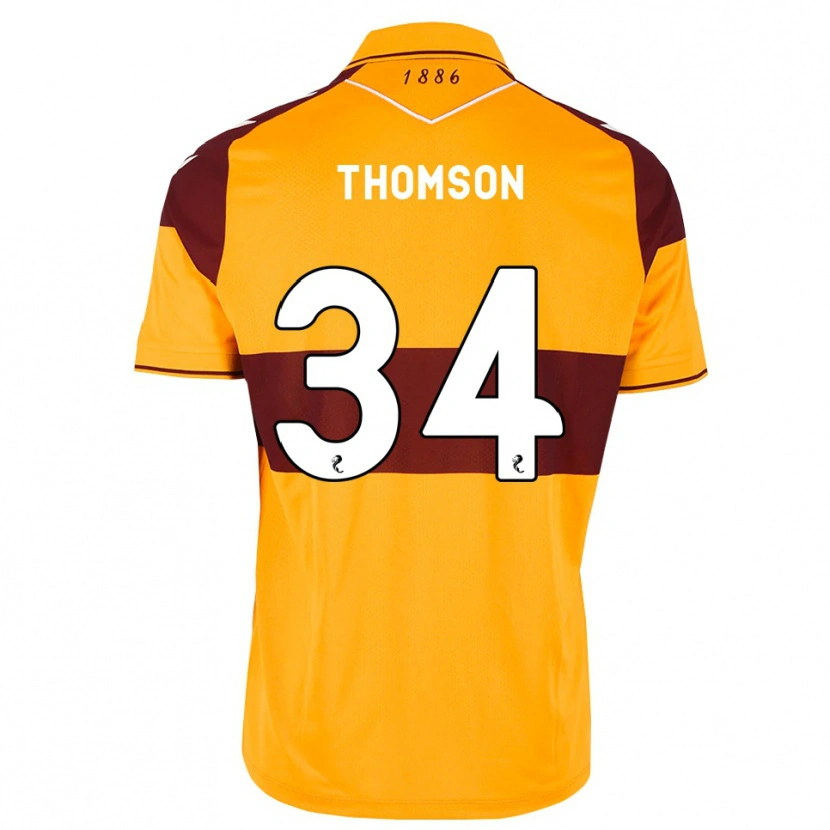 Danxen Kinder Aaron Thomson #34 Maroon Orange Heimtrikot Trikot 2026/27 T-Shirt Österreich