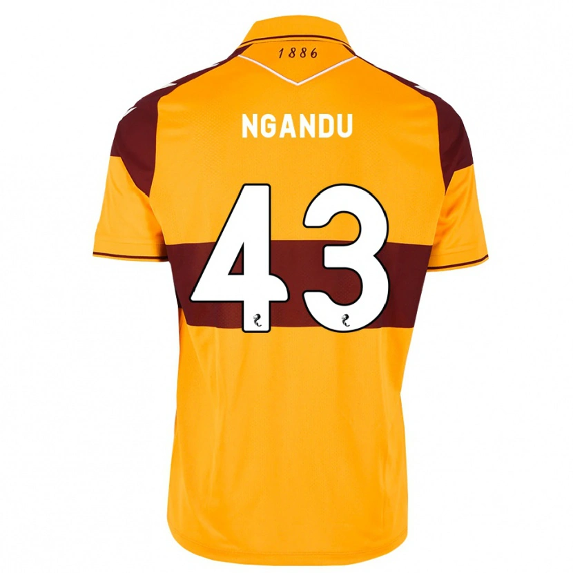 Danxen Kinder Samuel Ngandu #43 Maroon Orange Heimtrikot Trikot 2026/27 T-Shirt Österreich