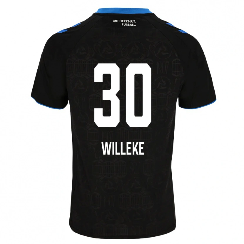 Danxen Kinder Nico Willeke #30 Schwarz Weiß Rot Heimtrikot Trikot 2026/27 T-Shirt Österreich