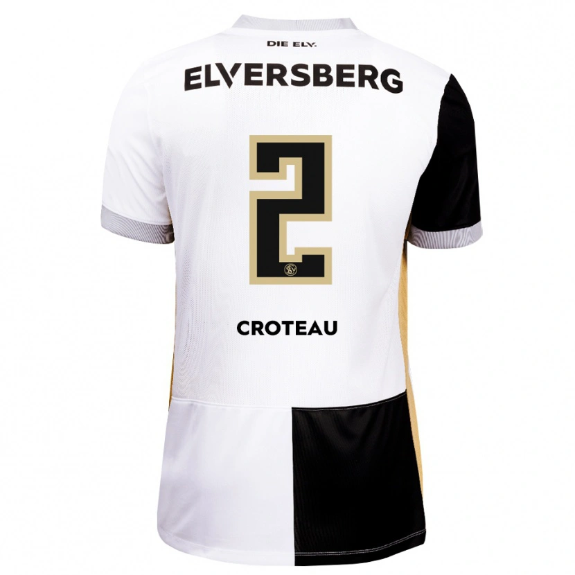 Danxen Kinder Jenna Croteau #2 Schwarz Weiß Braun Heimtrikot Trikot 2026/27 T-Shirt Österreich
