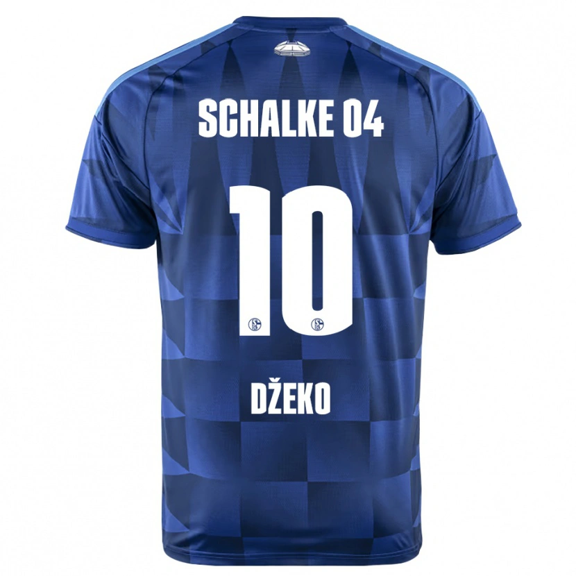 Danxen Kinder Edin Dzeko #10 Dunkelblau Gelb Weiß Heimtrikot Trikot 2026/27 T-Shirt Österreich