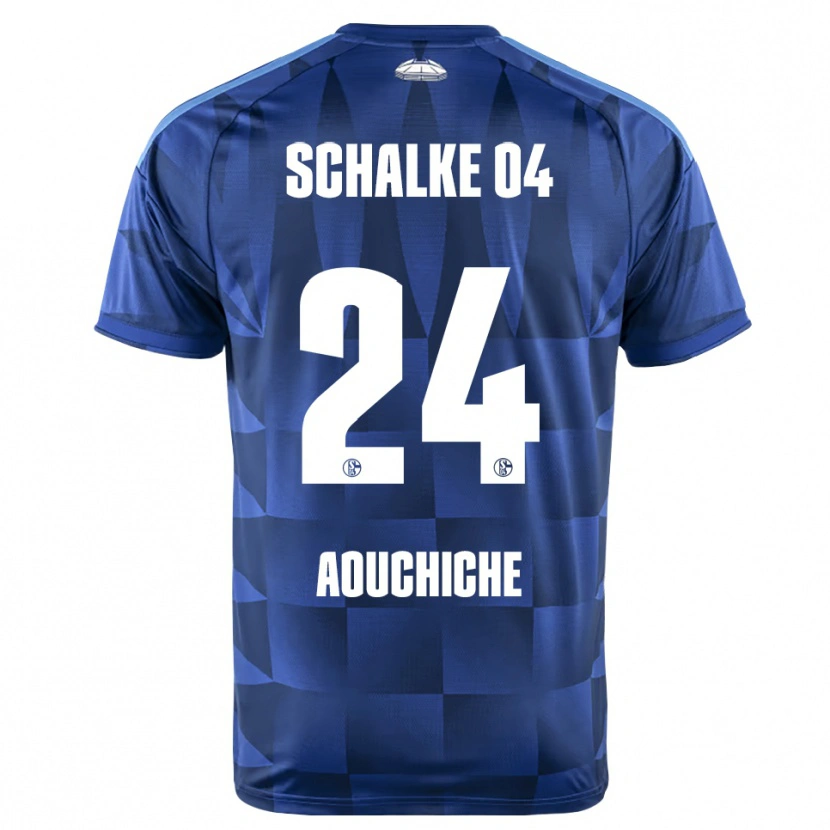 Danxen Kinder Adil Aouchiche #24 Dunkelblau Gelb Weiß Heimtrikot Trikot 2026/27 T-Shirt Österreich