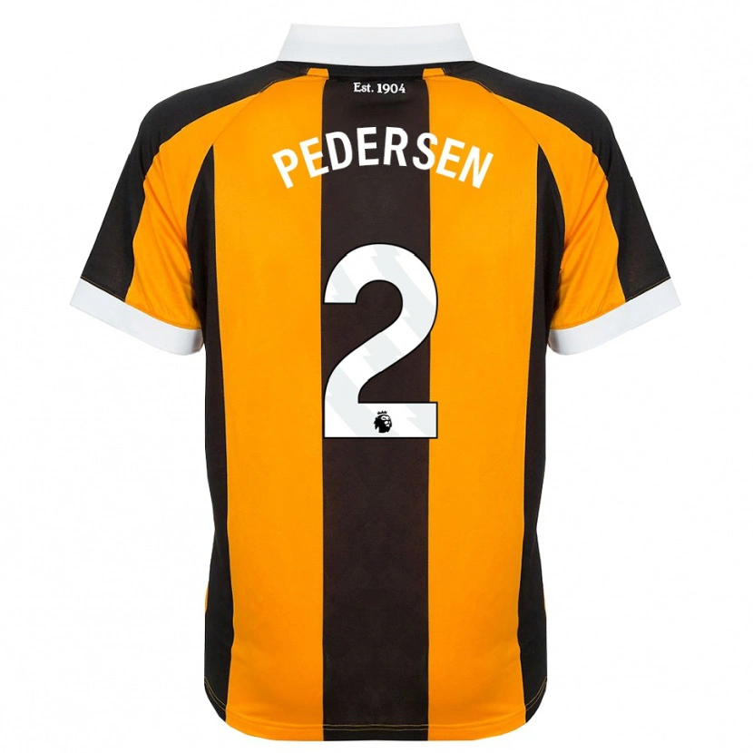 Danxen Kinder Eden Pedersen #2 Orange Schwarz Weiß Heimtrikot Trikot 2026/27 T-Shirt Österreich
