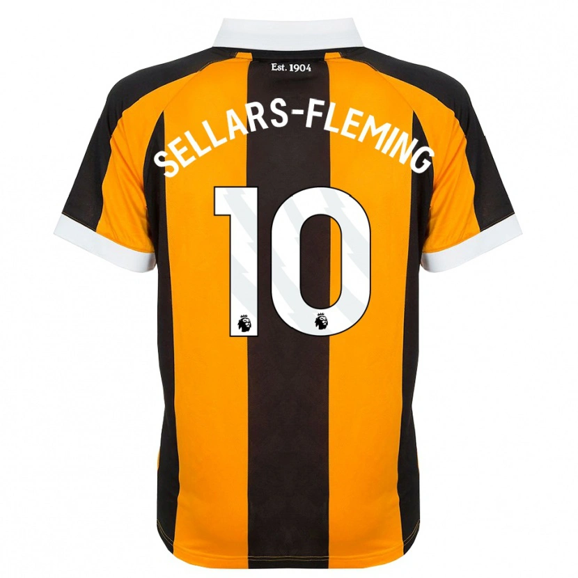 Danxen Kinder Tyrell Sellars-Fleming #10 Orange Schwarz Weiß Heimtrikot Trikot 2026/27 T-Shirt Österreich