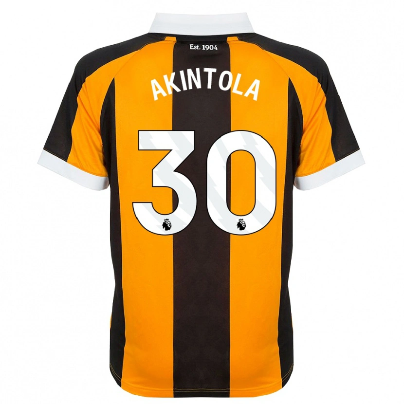 Danxen Kinder David Akintola #30 Orange Schwarz Weiß Heimtrikot Trikot 2026/27 T-Shirt Österreich