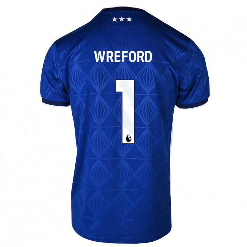 Danxen Kinder Ruben Wreford #1 Mittelblau Weiß Rot Heimtrikot Trikot 2026/27 T-Shirt Österreich