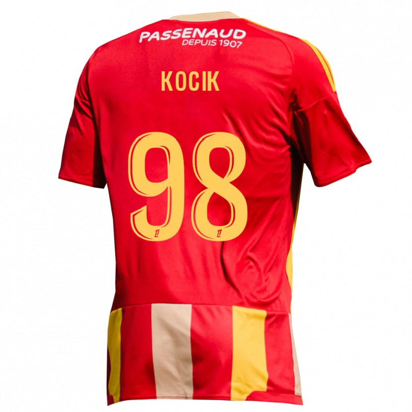 Danxen Kinder Nicolas Kocik #98 Rot Gelb Grün Heimtrikot Trikot 2026/27 T-Shirt Österreich