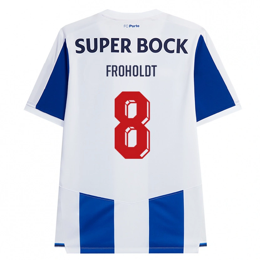 Danxen Kinder Victor Froholdt #8 Blau Weiß Rot Heimtrikot Trikot 2026/27 T-Shirt Österreich