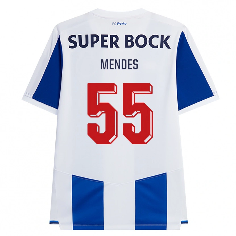 Danxen Kinder Joao Mendes #55 Blau Weiß Rot Heimtrikot Trikot 2026/27 T-Shirt Österreich