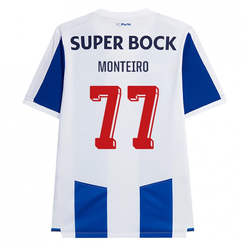 Danxen Kinder Rui Monteiro #77 Blau Weiß Rot Heimtrikot Trikot 2026/27 T-Shirt Österreich