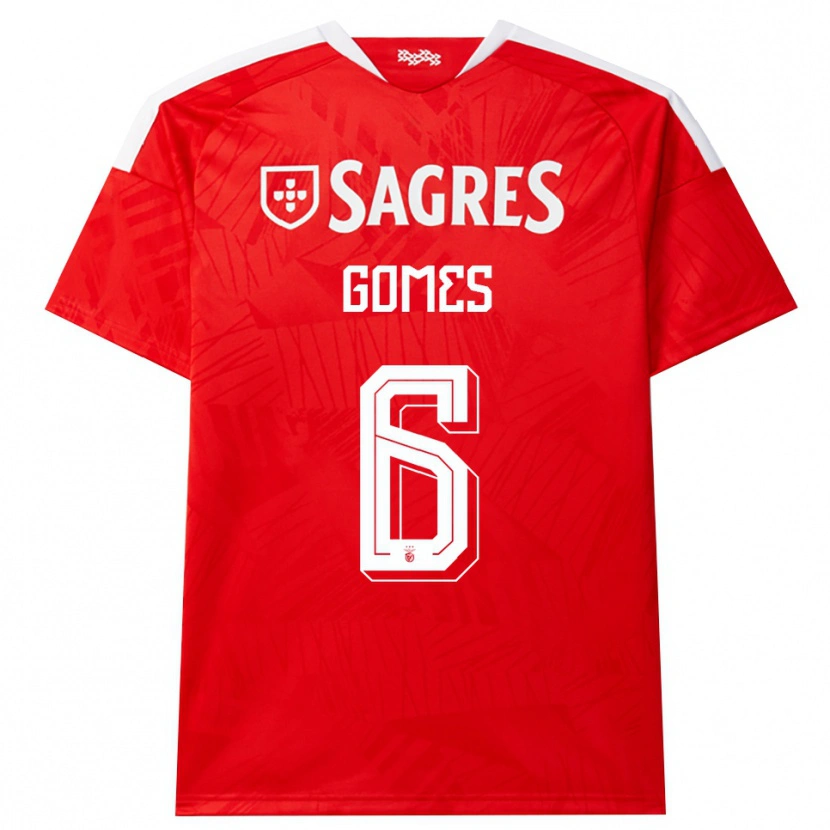 Danxen Kinder Hugo Gomes #6 Rot Weiß Gelb Heimtrikot Trikot 2026/27 T-Shirt Österreich