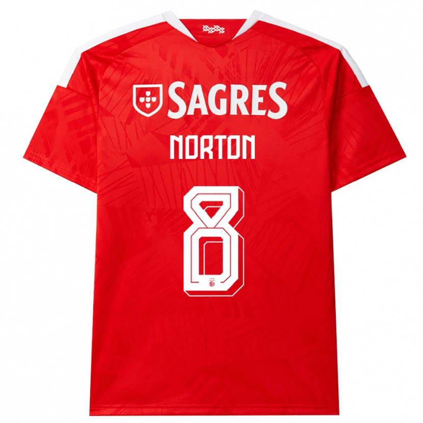 Danxen Kinder Andreia Norton #8 Rot Weiß Gelb Heimtrikot Trikot 2026/27 T-Shirt Österreich