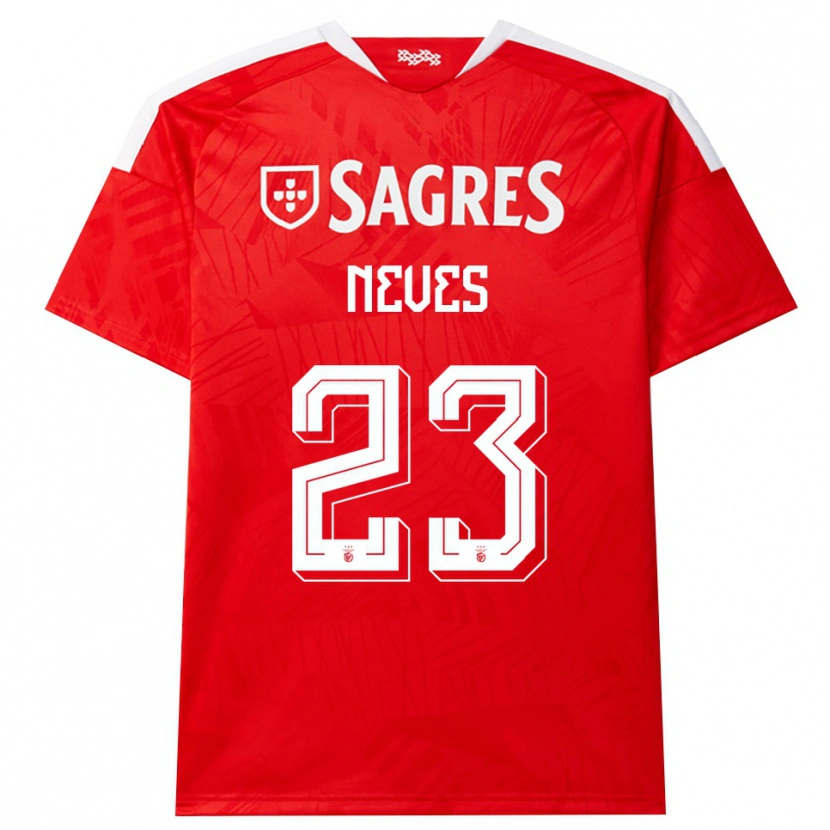Danxen Kinder Tiago Neves #23 Rot Weiß Gelb Heimtrikot Trikot 2026/27 T-Shirt Österreich
