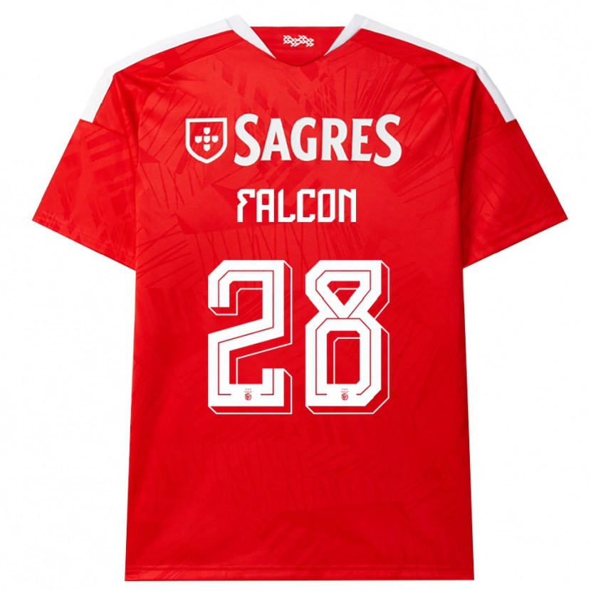 Danxen Kinder Andrea Falcón #28 Rot Weiß Gelb Heimtrikot Trikot 2026/27 T-Shirt Österreich
