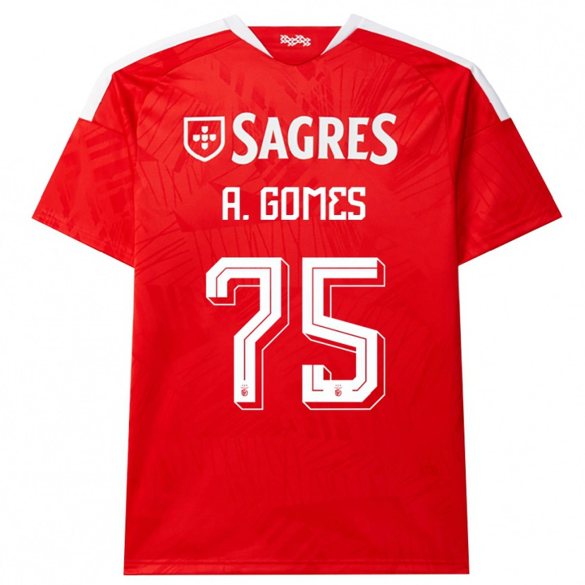 Danxen Kinder André Gomes #75 Rot Weiß Gelb Heimtrikot Trikot 2026/27 T-Shirt Österreich