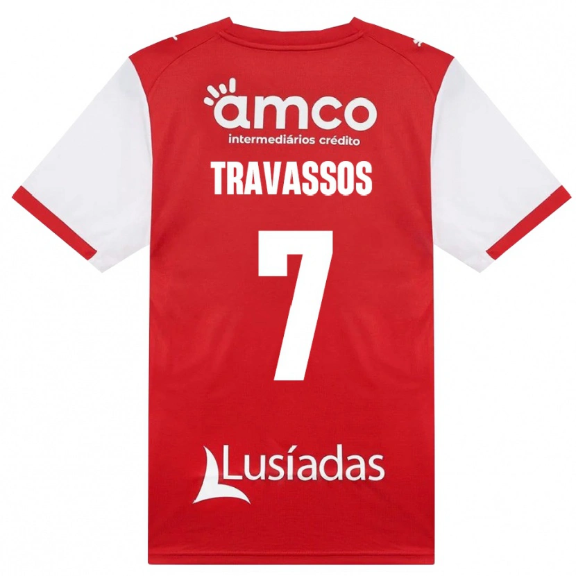 Danxen Kinder Diogo Travassos #7 Weiß Rot Schwarz Heimtrikot Trikot 2026/27 T-Shirt Österreich