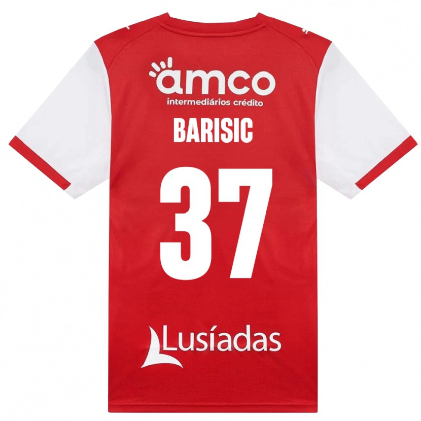 Danxen Kinder Adrian Barisic #37 Weiß Rot Schwarz Heimtrikot Trikot 2026/27 T-Shirt Österreich