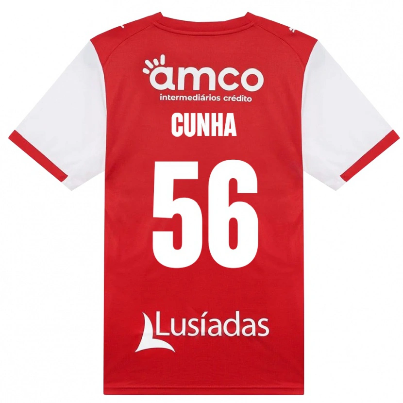 Danxen Kinder Romário Cunha #56 Weiß Rot Schwarz Heimtrikot Trikot 2026/27 T-Shirt Österreich