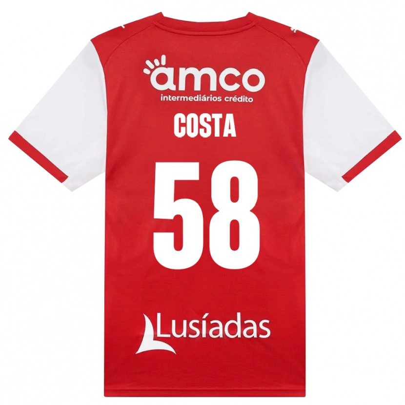 Danxen Kinder Flinto Costa #58 Weiß Rot Schwarz Heimtrikot Trikot 2026/27 T-Shirt Österreich