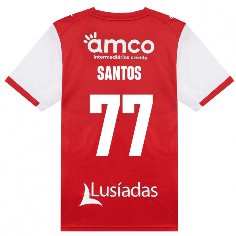 Danxen Kinder Edu Santos #77 Weiß Rot Schwarz Heimtrikot Trikot 2026/27 T-Shirt Österreich