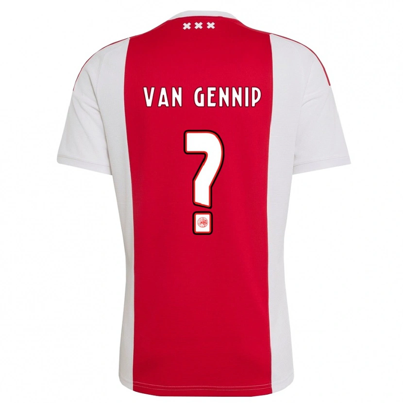 Danxen Kinder Thiago Van Gennip #0 Rot Weiß Gelb Heimtrikot Trikot 2026/27 T-Shirt Österreich