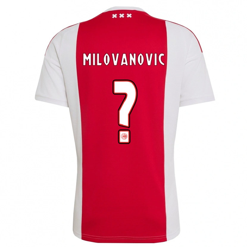 Danxen Kinder Mateja Milovanovic #0 Rot Weiß Gelb Heimtrikot Trikot 2026/27 T-Shirt Österreich