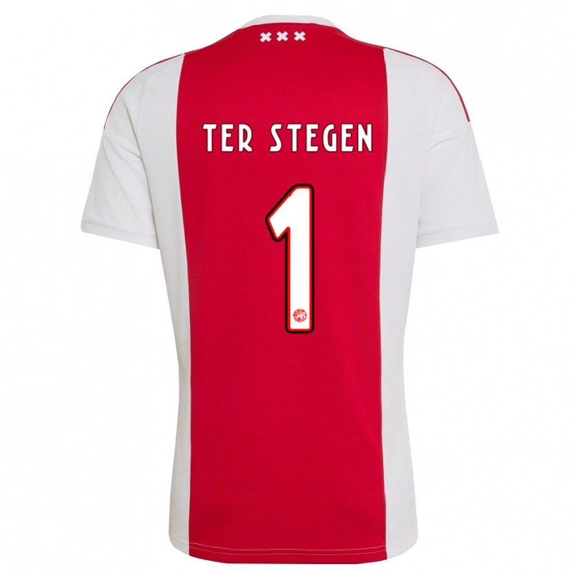 Danxen Kinder Marc-André Ter Stegen #1 Rot Weiß Gelb Heimtrikot Trikot 2026/27 T-Shirt Österreich