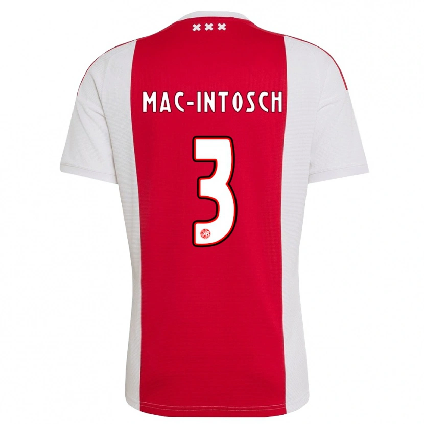 Danxen Kinder Calvin Mac-Intosch #3 Rot Weiß Gelb Heimtrikot Trikot 2026/27 T-Shirt Österreich