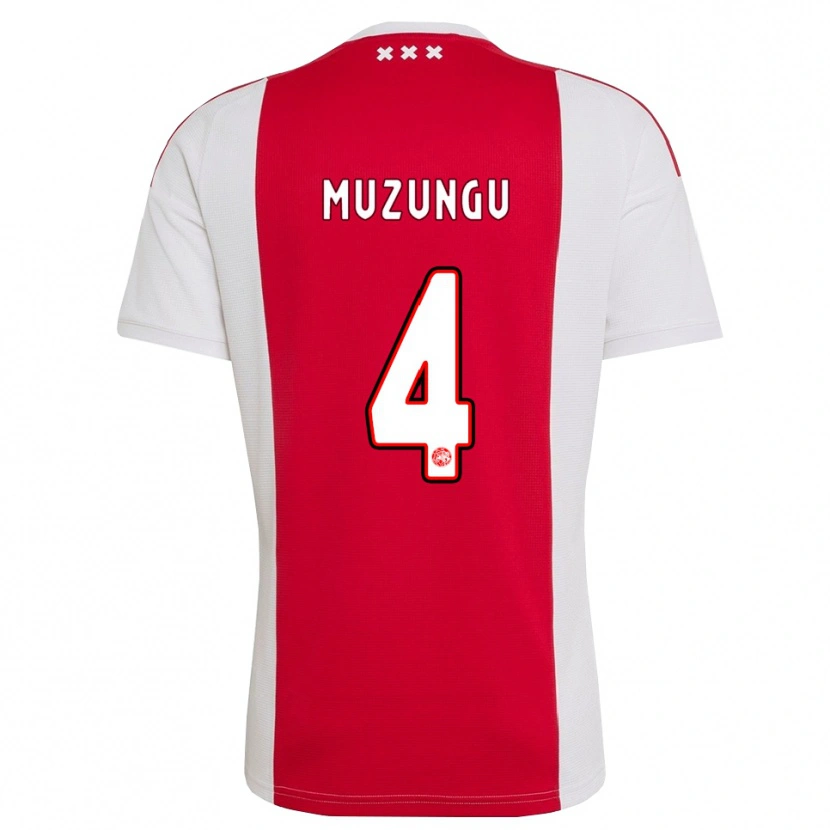Danxen Kinder Marvyn Muzungu #4 Rot Weiß Gelb Heimtrikot Trikot 2026/27 T-Shirt Österreich
